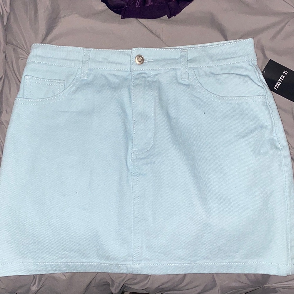 Baby blue Jean skirt